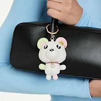 Teddy bag charm, Bear, Multicoloured, Gold-tone plated by SWAROVSKI
