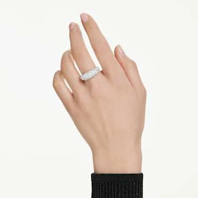 Sublima ring, White, Rhodium plated by SWAROVSKI