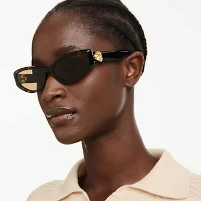 Sunglasses, Cat-Eye shape, SK6045, Brown by SWAROVSKI
