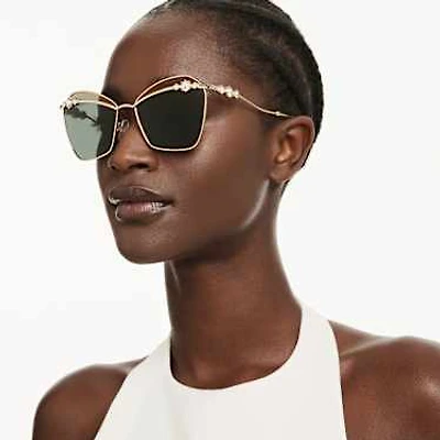 Sunglasses, Square shape, SK7040, Gold tone by SWAROVSKI