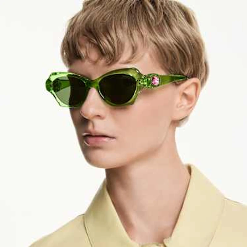 Sunglasses, Pillow shape, SK6050, Green by SWAROVSKI