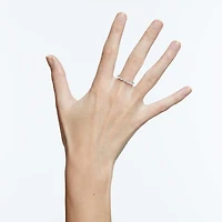 Matrix Vittore ring, Marquise cut, White, Rhodium plated by SWAROVSKI