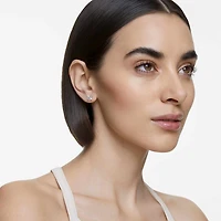 Stilla Attract stud earrings, Square cut, White