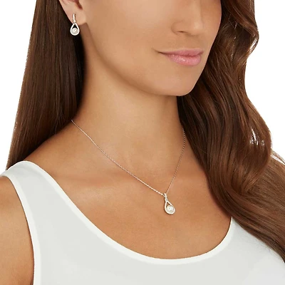 Enlace set, White, Rhodium plated by SWAROVSKI