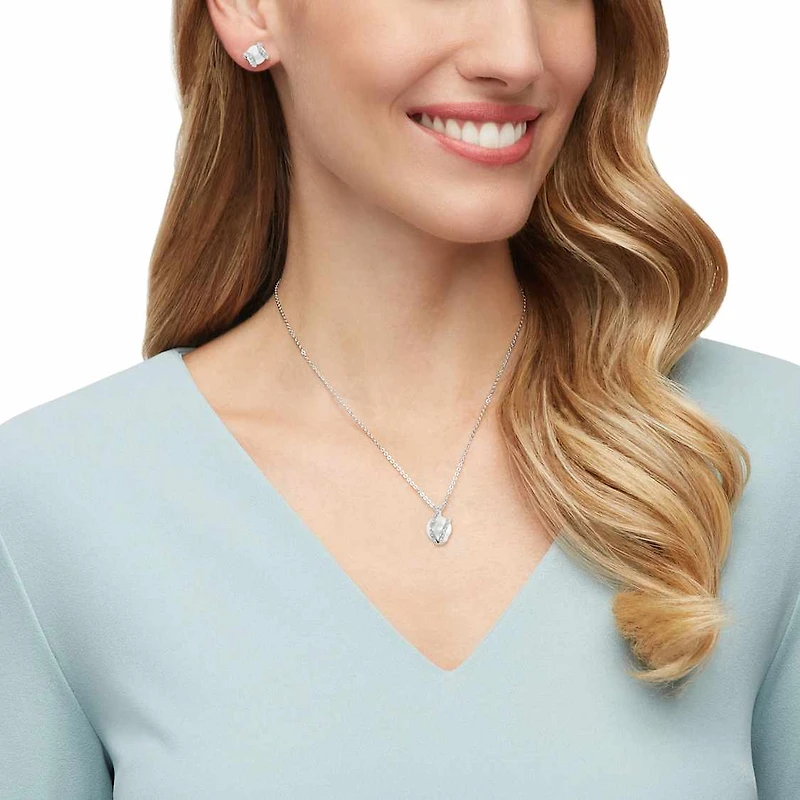 Nude set, White, Rhodium plated by SWAROVSKI