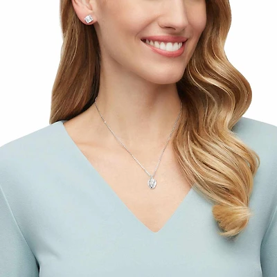 Nude set, White, Rhodium plated by SWAROVSKI