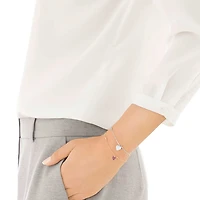 Crystal Wishes bracelet, Set (2), Heart, Red, Mixed metal finish by SWAROVSKI