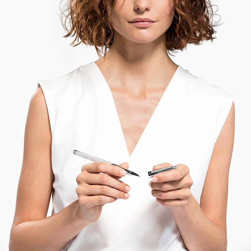 Crystalline rollerball pen, Silver Tone, Chrome plated by SWAROVSKI