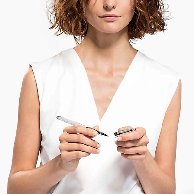 Crystalline rollerball pen, Silver Tone, Chrome plated by SWAROVSKI