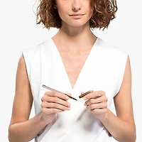 Crystalline rollerball pen, Rose gold tone, Rose gold-tone plated by SWAROVSKI