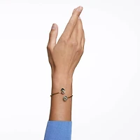 Numina bangle, Mixed cuts, Grey, Gold-tone plated by SWAROVSKI