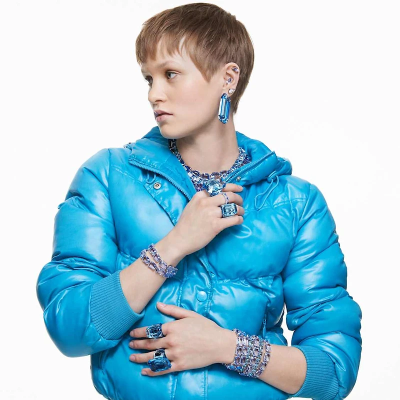 Lucent hoop earrings, Statement, Octagon shape