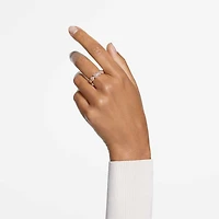 Una Angelic ring, Round cut, White, Rose gold-tone plated by SWAROVSKI