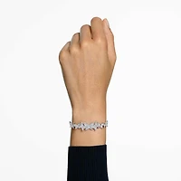 Idyllia Lilia bracelet, Butterfly, White, Rhodium plated by SWAROVSKI