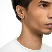 Stilla stud earrings, Round cut, White