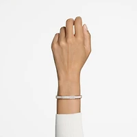 Dextera bangle, Octagon shape, White, Rose gold-tone plated by SWAROVSKI