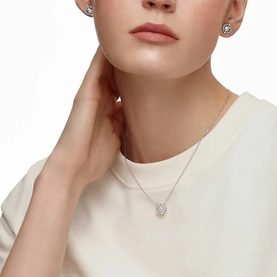 Una set, Mixed cuts, White, Rhodium plated by SWAROVSKI