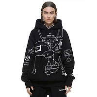 ADVISORY BOARD CRYSTALS, Dazzling Colorless Objects hoodie, Black by SWAROVSKI