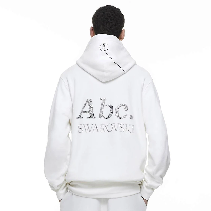 ADVISORY BOARD CRYSTALS, Gray Objects Displaced by Refraction hoodie, White by SWAROVSKI