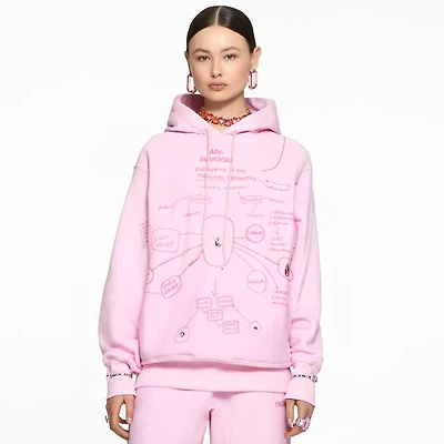 ADVISORY BOARD CRYSTALS, Explanation of the Foregoing Phenomena hoodie, Pink by SWAROVSKI