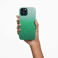 High smartphone case, iPhone® 13, Green by SWAROVSKI