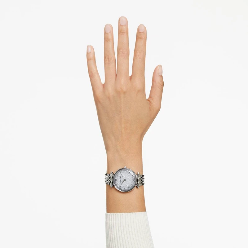 Crystalline wonder watch, Swiss Made, Metal bracelet, Silver Tone, Stainless steel by SWAROVSKI