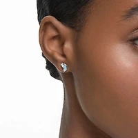 Idyllia Lilia stud earrings, Butterfly, Blue, Rhodium plated by SWAROVSKI