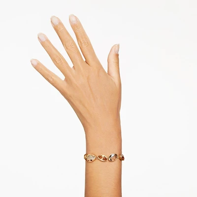 Elegance of Africa bracelet, Mixed cuts, Brown, Gold-tone plated by SWAROVSKI