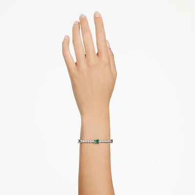 Matrix Tennis bracelet, Mixed cuts, Green