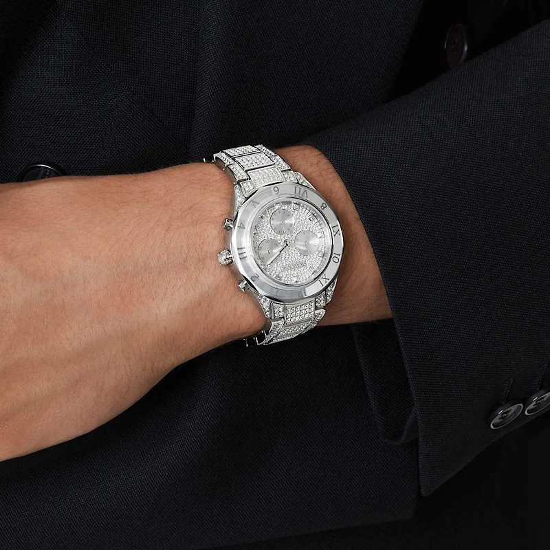 Dextera lux watch, Swiss Made, Metal bracelet, Silver Tone, Stainless steel by SWAROVSKI