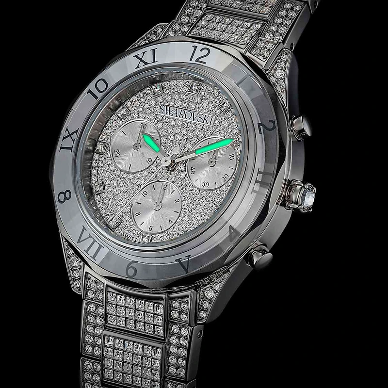 Dextera lux watch, Swiss Made, Metal bracelet, Silver Tone, Stainless steel by SWAROVSKI