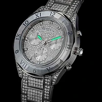 Dextera lux watch, Swiss Made, Metal bracelet, Silver Tone, Stainless steel by SWAROVSKI