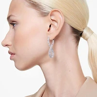 Hyperbola drop earrings, Infinity, White