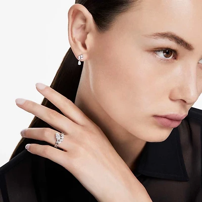 Galaxy ring, Set (2), Lab-grown diamonds 1.4 ct tw, Mixed shapes, 14K white gold by SWAROVSKI