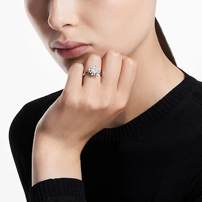 Galaxy ring, Lab-grown diamonds 2 ct tw, Round shape, 14K white gold by SWAROVSKI