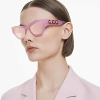 Sunglasses, Cat-Eye shape, Pink by SWAROVSKI