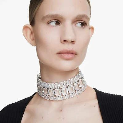 Millenia choker, Octagon cut, White