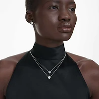 Eternity halo solitaire pendant, Lab-grown diamonds ct tw, Round shape