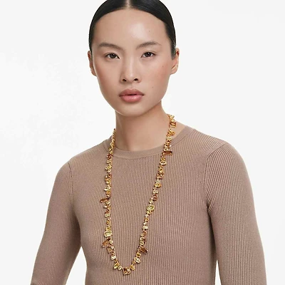 Gema strandage, Mixed cuts, Yellow, Gold-tone plated by SWAROVSKI