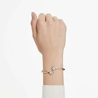 Imber bangle, Mixed cuts, White, Gold-tone plated by SWAROVSKI