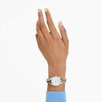 Hyperbola bangle watch, Swiss Made, Stainless steel by SWAROVSKI