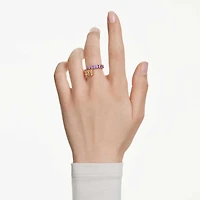 Matrix ring, Mixed cuts, Multicolored, Gold-tone plated by SWAROVSKI