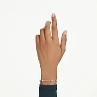 Constella bracelet, Mixed cuts, Green, Gold-tone plated by SWAROVSKI