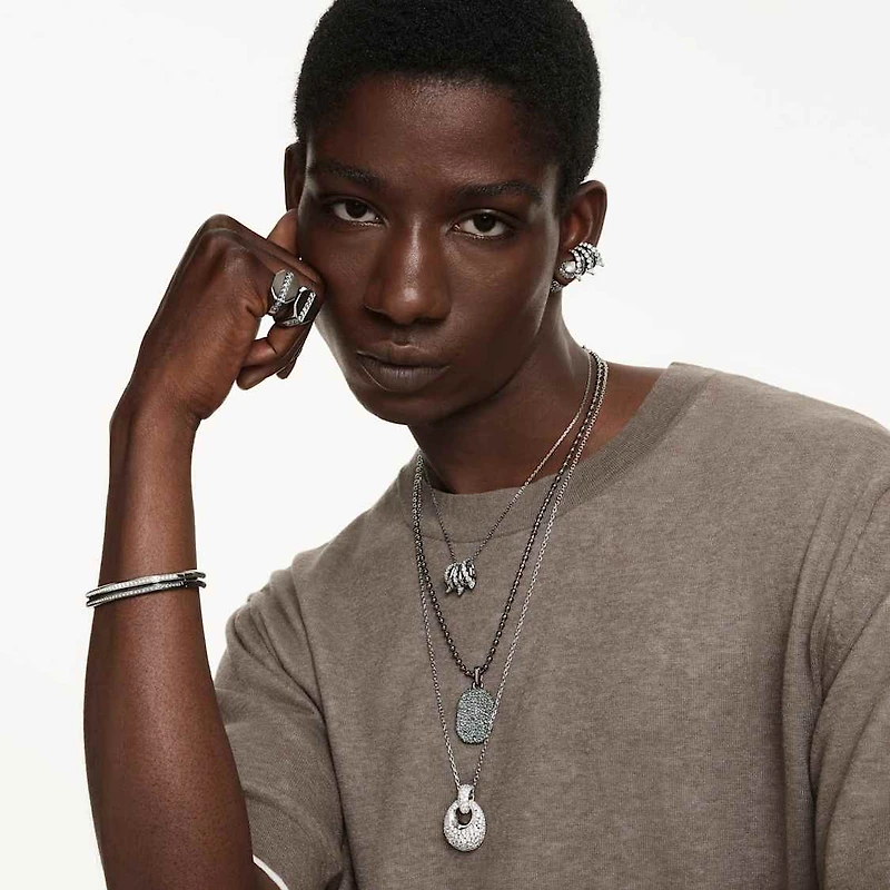 Sublima ear cuffs, White, Ruthenium plated by SWAROVSKI