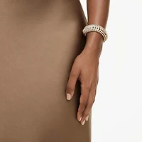 Idyllia bracelet, Oval cut, White, Gold-tone plated by SWAROVSKI