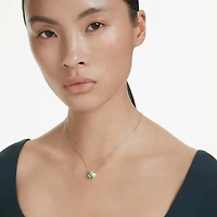 Bella V pendant, Round cut, Green