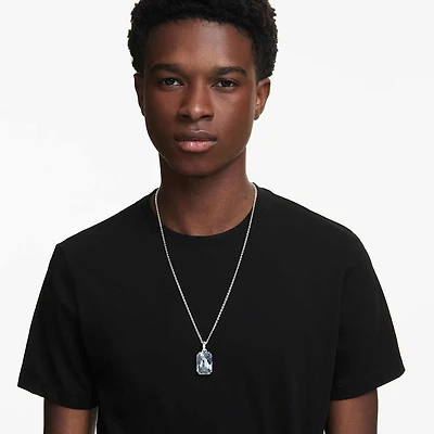 Millenia pendant, Octagon cut, White, Rhodium plated by SWAROVSKI