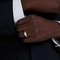 Octagon band ring, Lab-grown diamonds 1.0 ct tw, shape, 14K yellow gold by SWAROVSKI