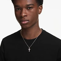 Insigne pendant, Cross, White, Rose gold-tone plated by SWAROVSKI