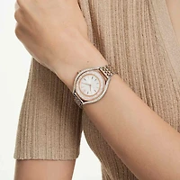 Crystalline aura watch, Swiss Made, Metal bracelet, Rose gold tone